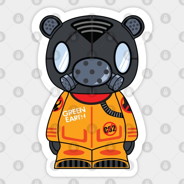 Masked Bear Sticker by zoneo